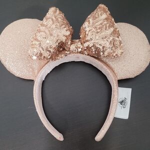 Disney Park Rose gold sequin ears headband